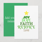 Kerstmis: kerstboom feestdagenkaart (Voorkant / Achterkant)