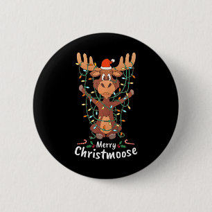 Kerstmis Kerstboom Lichtjes Rendier Ronde Button 5,7 Cm