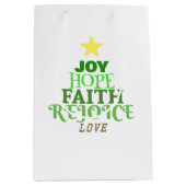 Kerstmis: kerstboom medium cadeauzakje (Voorkant)