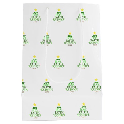 Kerstmis: kerstboom medium cadeauzakje (Achterkant)