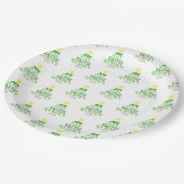 Kerstmis: kerstboom papieren bordje (Gekanteld)