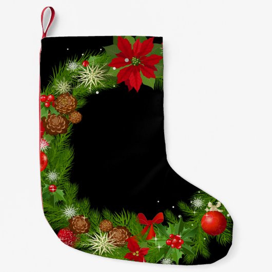 Kerstmis kerstcadeau stoppen kleine kerstsok (Voorkant)