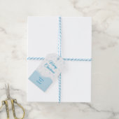 Kerstmis Kerstcadeautag | Sneeuwvlokontwerp Cadeaulabel (Met Touw)