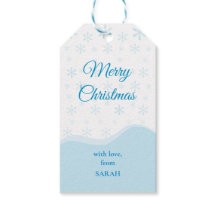 Kerstmis Kerstcadeautag | Sneeuwvlokontwerp