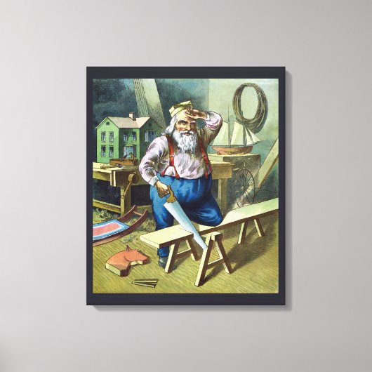 Kerstmis, kerstcadeautjes voor het bouwen van kers canvas afdruk (Voorkant)