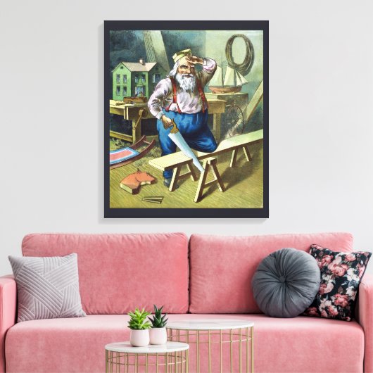 Kerstmis, kerstcadeautjes voor het bouwen van kers canvas afdruk (Insitu (Woonkamer))