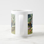 Kerstmis, kerstcadeautjes voor het bouwen van kers grote koffiekop (Achterkant)