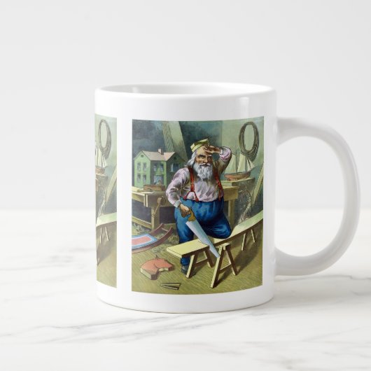 Kerstmis, kerstcadeautjes voor het bouwen van kers grote koffiekop (Rechts)