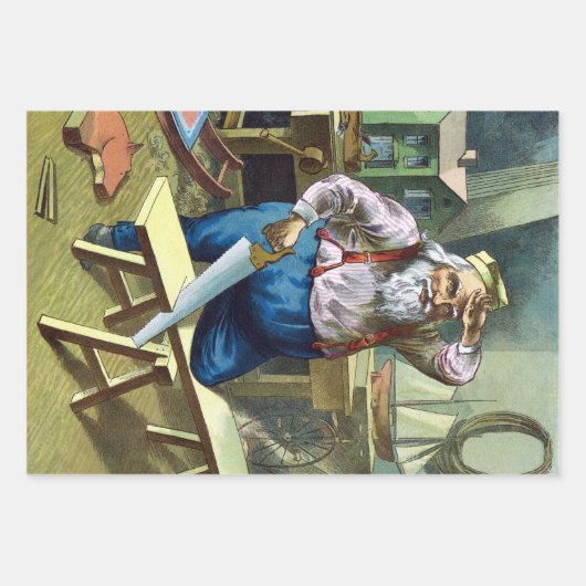 Kerstmis, kerstcadeautjes voor het bouwen van kers inpakpapier vel (Voorkant 3)