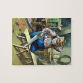 Kerstmis, kerstcadeautjes voor het bouwen van kers legpuzzel (Horizontaal)