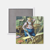 Kerstmis, kerstcadeautjes voor het bouwen van kers magneet (Voorkant / Achterkant)