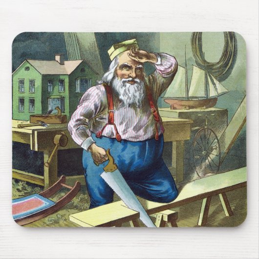 Kerstmis, kerstcadeautjes voor het bouwen van kers muismat (Voorkant)