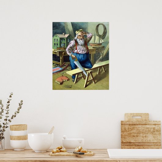 Kerstmis, kerstcadeautjes voor het bouwen van kers poster (Keuken)