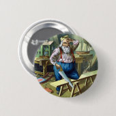 Kerstmis, kerstcadeautjes voor het bouwen van kers ronde button 5,7 cm (Voorkant /achterkant)