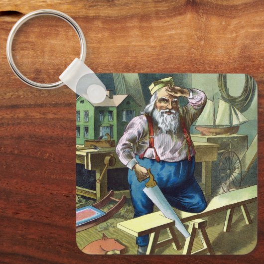 Kerstmis, kerstcadeautjes voor het bouwen van kers sleutelhanger (Voorkant)