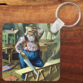 Kerstmis, kerstcadeautjes voor het bouwen van kers sleutelhanger (Achterkant)