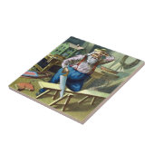 Kerstmis, kerstcadeautjes voor het bouwen van kers tegeltje (Zijkant)