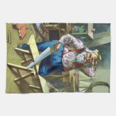 Kerstmis, kerstcadeautjes voor het bouwen van kers theedoek (Horizontaal)