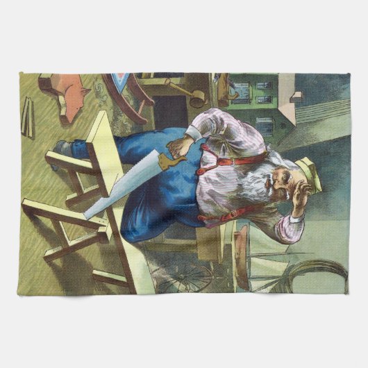 Kerstmis, kerstcadeautjes voor het bouwen van kers theedoek (Horizontaal)