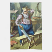 Kerstmis, kerstcadeautjes voor het bouwen van kers theedoek (Verticaal)