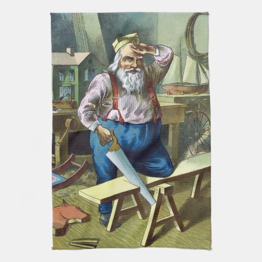 Kerstmis, kerstcadeautjes voor het bouwen van kers theedoek (Verticaal)