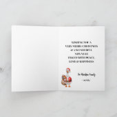 Kerstmis Kerstgans Vakantie Kaart (Binnen)