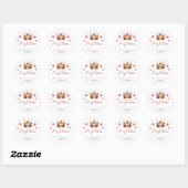 Kerstmis Kersthuis Persoonlijk Ronde Sticker (Vel)