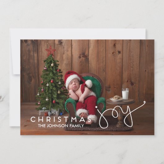 Kerstmis Kerstkaart | Handgeschreven Lettering (Voorkant)