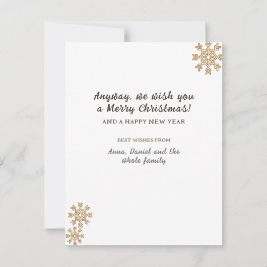 Kerstmis - kerstkaart kaart (Achterkant)