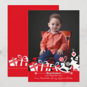 Kerstmis Kerstkaart Met Foto (Voorkant / Achterkant)