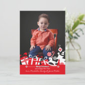 Kerstmis Kerstkaart Met Foto (Staand voorkant)