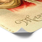 Kerstmis, kerstkaart met kerstmis, boomwortel en s poster (Hoek)