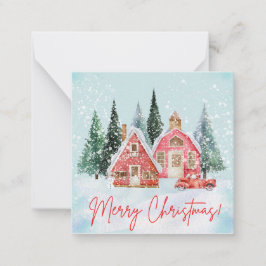 Kerstmis kerstkaart notitiekaartje