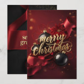 Kerstmis kerstkaarten  feestdagenkaart (Voorkant / Achterkant)