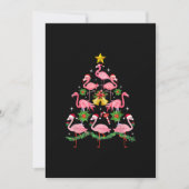 Kerstmis - kerstkerstboom met Cute Flamingo Bedankkaart (Voorkant)