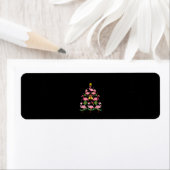 Kerstmis - kerstkerstboom met Cute Flamingo Etiket (Insitu)