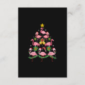 Kerstmis - kerstkerstboom met Cute Flamingo Informatiekaartje (Voorkant)