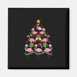 Kerstmis - kerstkerstboom met Cute Flamingo Magneet