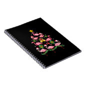 Kerstmis - kerstkerstboom met Cute Flamingo Notitieboek (Rechterzijde)
