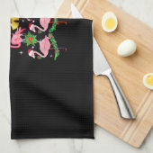 Kerstmis - kerstkerstboom met Cute Flamingo Theedoek (Quarter Fold)