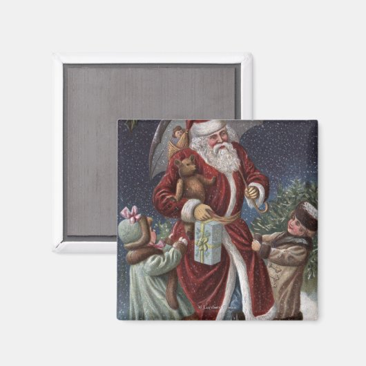 Kerstmis: kerstkerstkerstkerstman, met Umbrella Magneet (Voorkant / Achterkant)