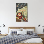 Kerstmis: kerstkerstman op Noordpool Canvas Afdruk (Insitu (Slaapkamer))