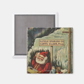 Kerstmis: kerstkerstman op Noordpool Magneet (Voorkant / Achterkant)