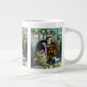 Kerstmis, kerstkerstmannetjes met speelgoed grote koffiekop (Rechts)