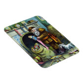 Kerstmis, kerstkerstmannetjes met speelgoed magneet (Rechterzijde)