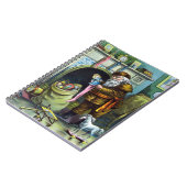 Kerstmis, kerstkerstmannetjes met speelgoed notitieboek (Linkerzijde)