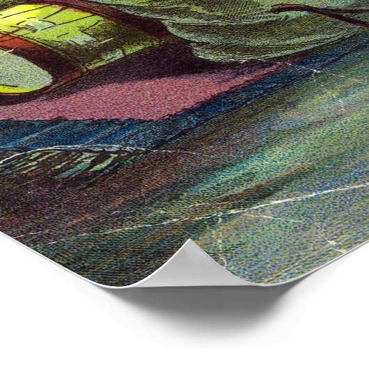 Kerstmis, kerstkerstmannetjes met speelgoed poster (Hoek)