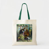Kerstmis, kerstkerstmannetjes met speelgoed tote bag (Voorkant)