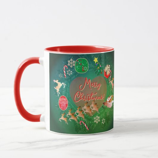 Kerstmis Kerstkrans Mok (Links)