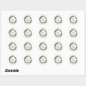 Kerstmis Kerstkrans Retouradreslabels Ronde Sticker (Vel)